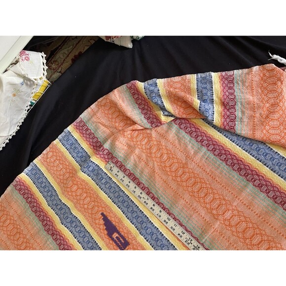 Vintage Native American Blanket Or Rug  Orange - Picture 3 of 3